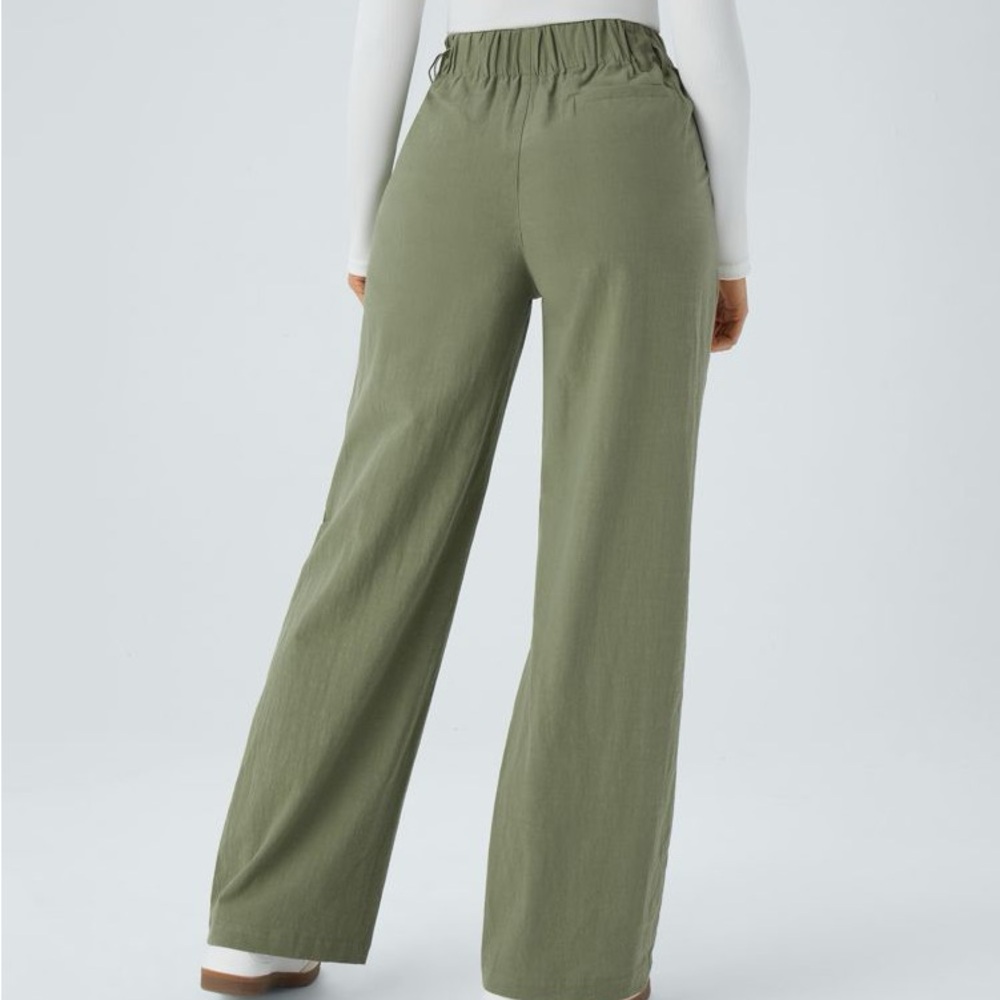 HALARA High Waisted Pocket Wide Leg Casual Linen-Feel Pants NWT! size small - Picture 2 of 7